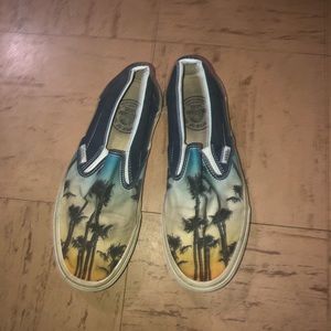 Palm Tree Printed Vans